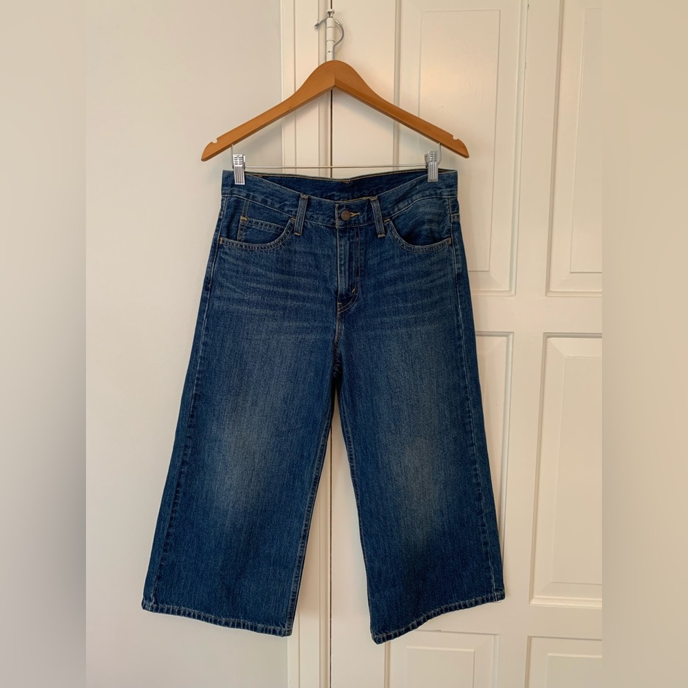 Levi’s Women's Mile High Cropped Wide Leg Jeans (Size 29x21)